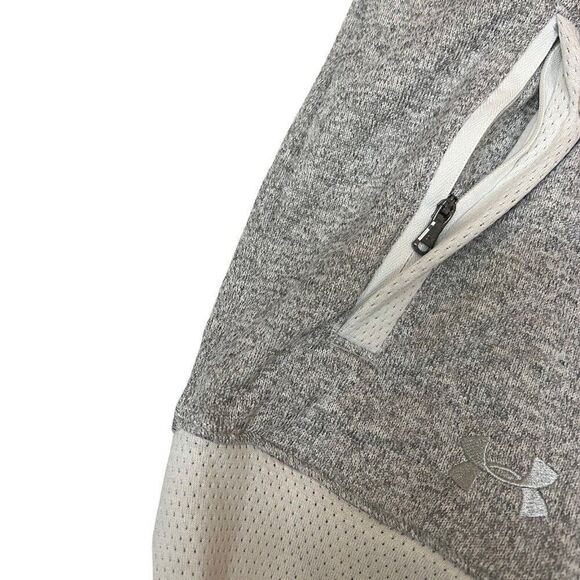 Under Armour Jacket WMNS XL Grey Threadborne‎ Bomber Full Zip Two Tone Athletic - Picture 3 of 8